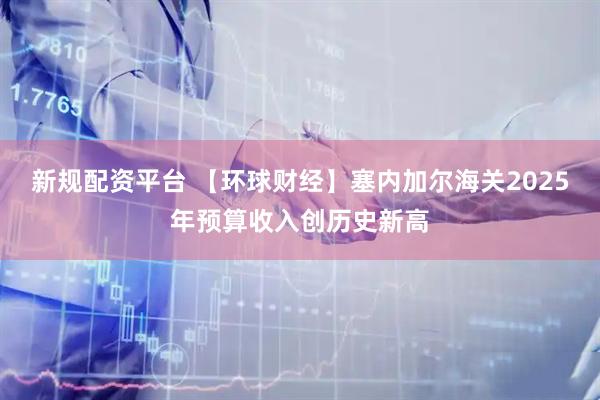 新规配资平台 【环球财经】塞内加尔海关2025年预算收入创历史新高