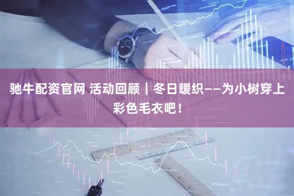 驰牛配资官网 活动回顾｜冬日暖织——为小树穿上彩色毛衣吧！
